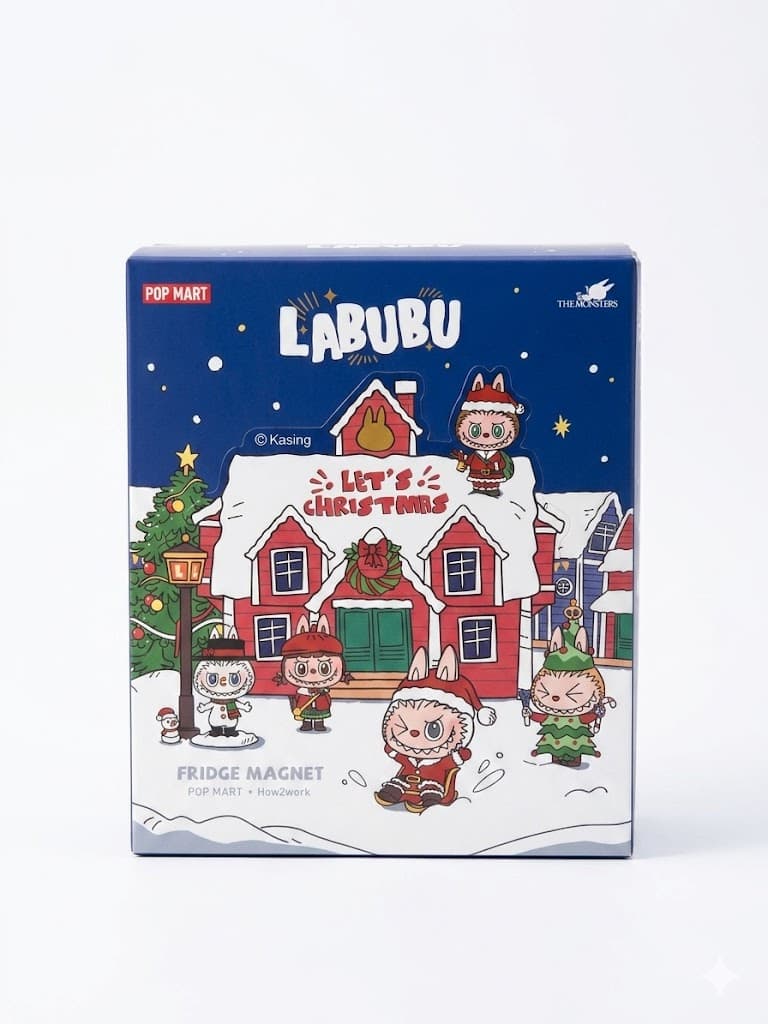 POP MART The Monsters Labubu Fridge Magnet - Let's Christmas Series