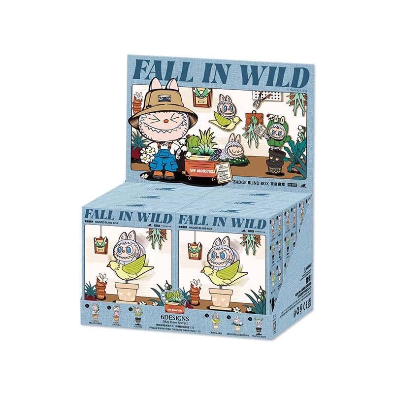 POP MART THE MONSTERS FALL IN WILD SERIES - Badge Blind Box (ยกกล่อง)