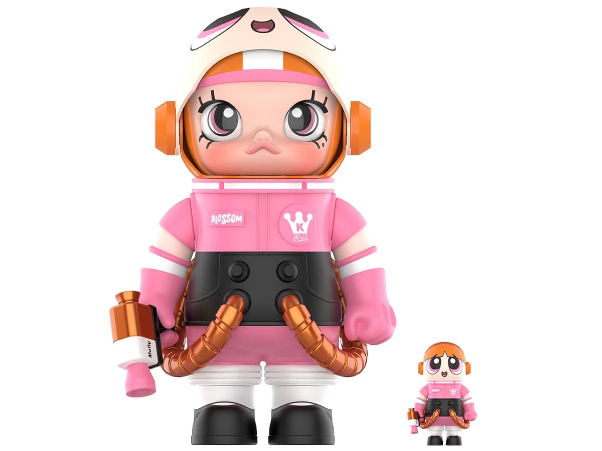 ฟิกเกอร์ POP MART MEGA Space Molly 400% + 100% Powerpuff Girls Blossom (แกะซีลเช็คการ์ด ไม่แกะตัว)